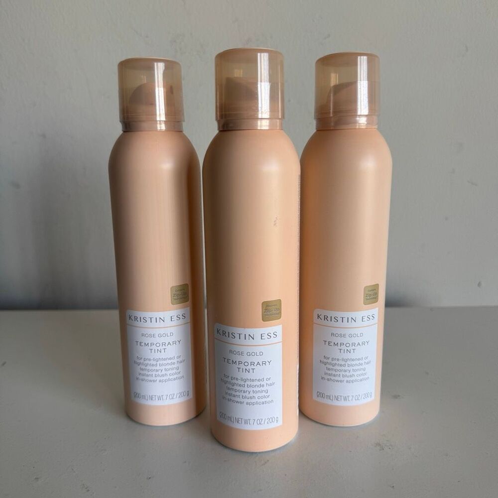 Kristen Ess Rose Gold Temporary Tint For Blonde Hair 7 oz 3 Pack